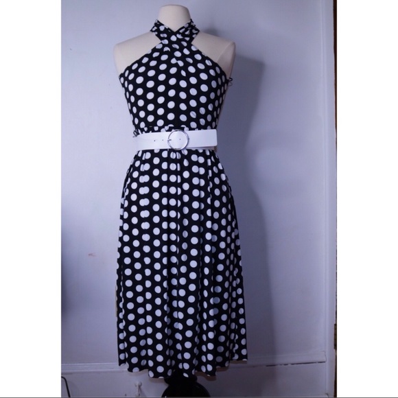 ✨HP✨Michael Kors Petite Dot-Print belted dress - Picture 3 of 6